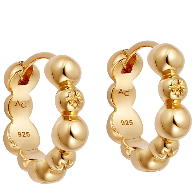Astley Clarke Gold Aurora Atom Hoop Earrings