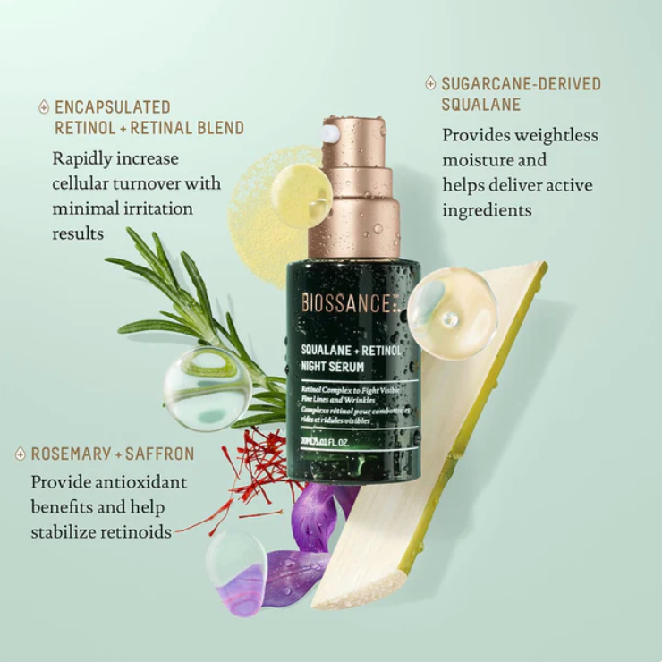 Biossance Squalane + Retinol Night Serum 30ml