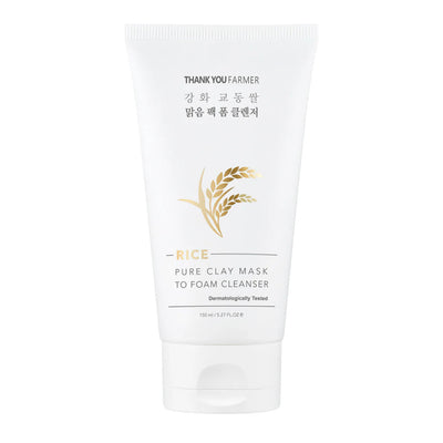 Face cleanser - Thank You Farmer Rice Pure Clay Mask To Foam Cleanser