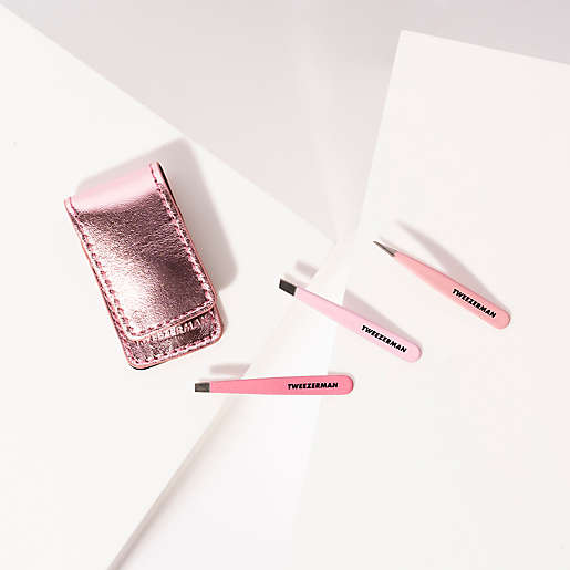 Tweezerman Micro Mini Tweezer Set in Pink